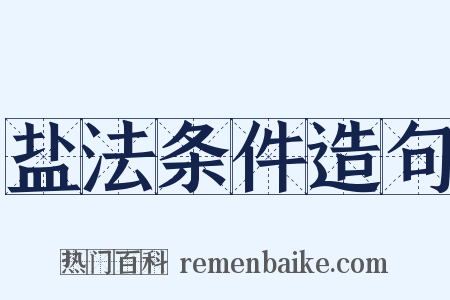 盐法条件造句是什么意思的图片